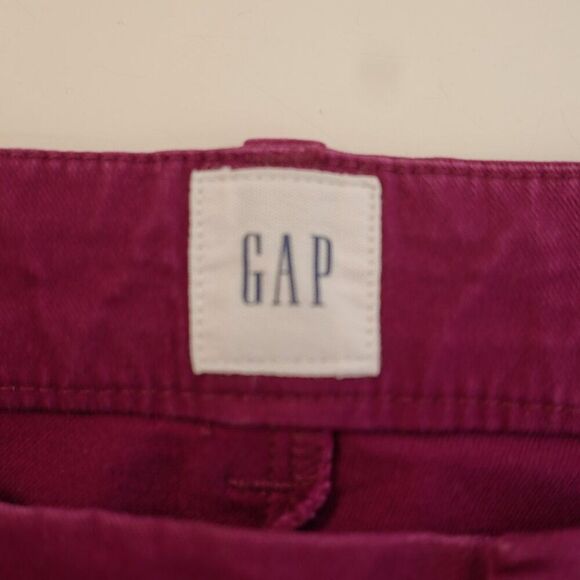 Gap Purple Signature Skinny Ankle Khaki Mid Rise Size 6 Chino Pants 31 / 27 - Picture 4 of 7